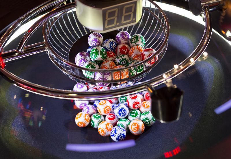 Close-up of numbered balls used in casino bingo games in Black Hawk, CO, & the Denver metro